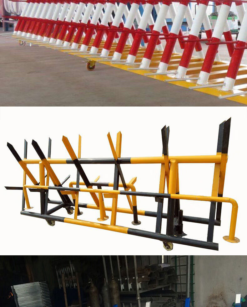 2022新款移动拒马路障幼儿园防冲撞栏学校门口隔离围护栏挡车带刺防撞