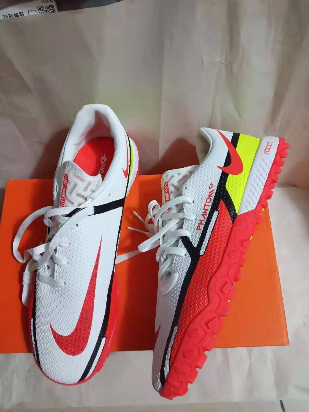 弋情phantom gt 2代针织人工草碎钉tf足球鞋男子比赛实战球鞋训练球鞋