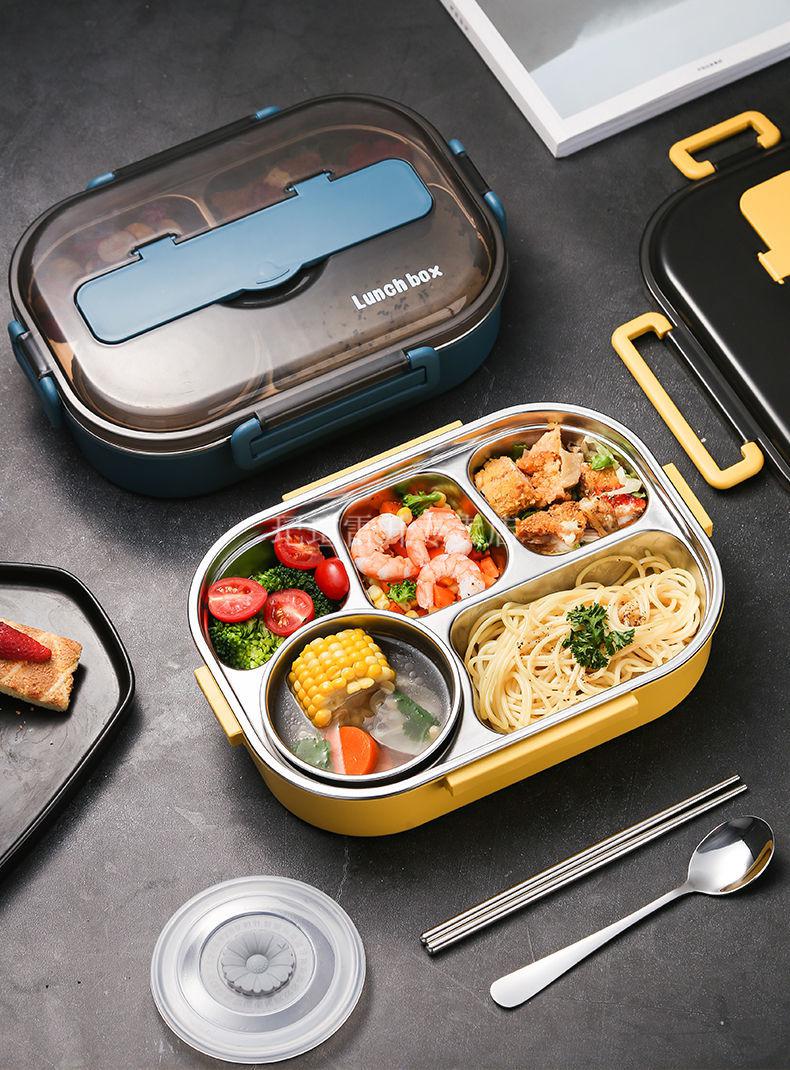 大学生饭盒男大容量带盖碗304不锈钢保温饭盒分格成人学生男女便携