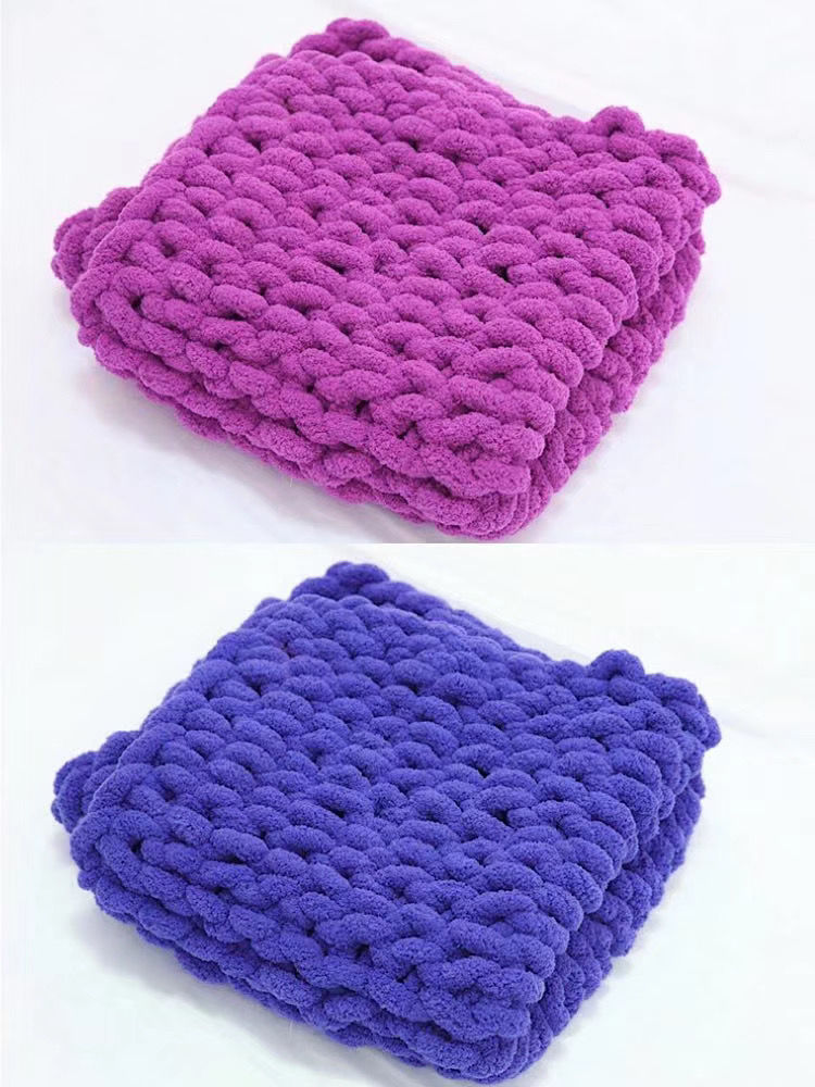 妙格森冰团线超粗冰条线手编织毯子猫窝狗窝粗毛线钩织汽车坐垫地毯猫