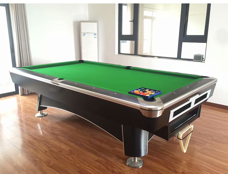 来力台球桌金腿中美式黑八石库台球桌银腿标准型成人室内九球桌乒乓 