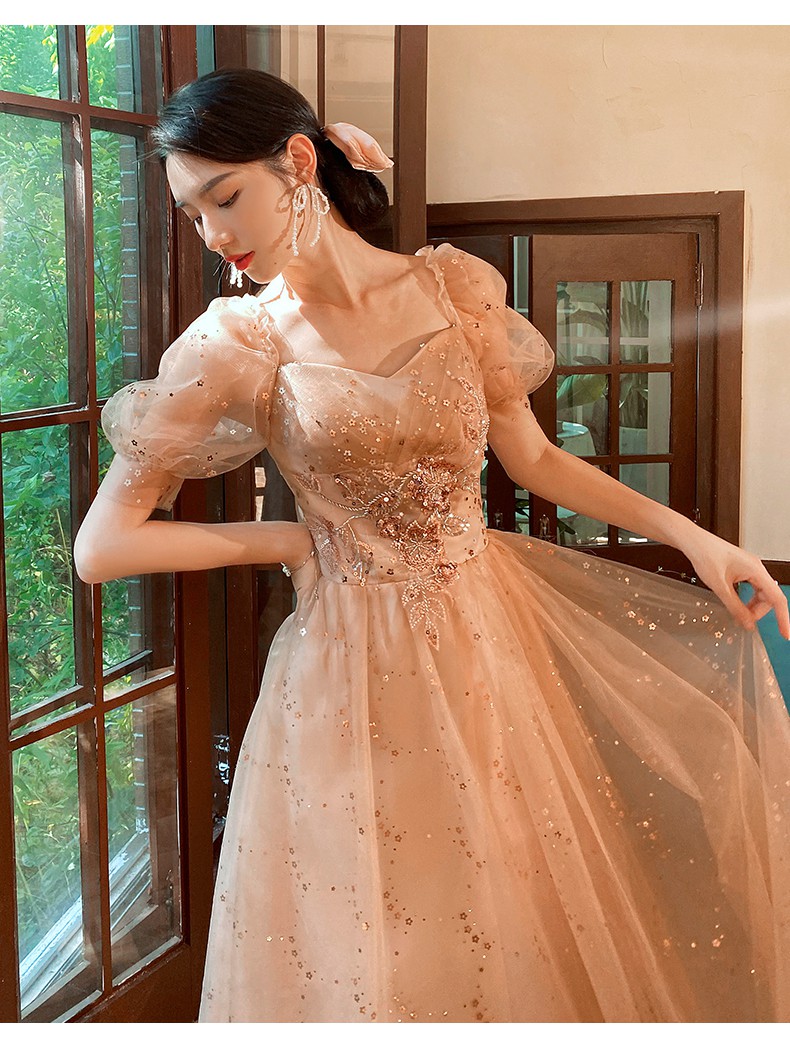 礼服伴娘服2022新款冬季仙气小众姐妹团裙女小个子显瘦冬天614图片色