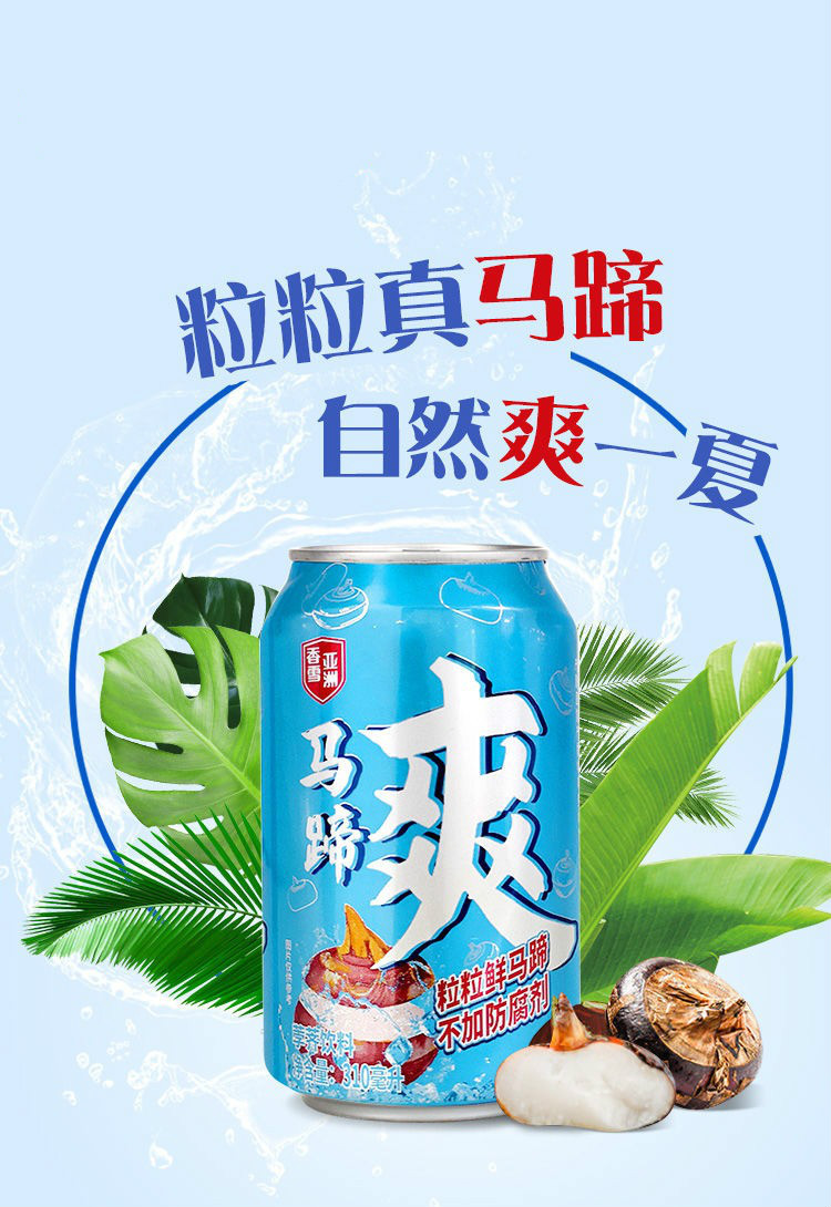 马蹄爽亚洲果味饮料果蔬汁粒粒真马蹄汁310ml2310ml4夏季饮料马蹄爽6