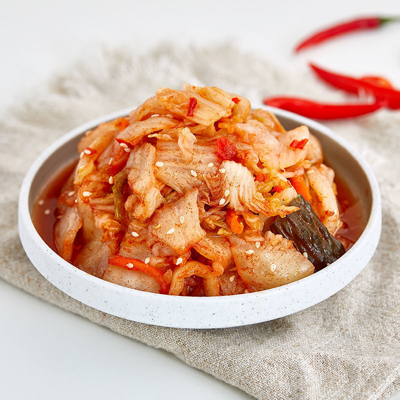 清净园切件泡菜 宗家府韩式辣白菜整颗韩国泡菜下饭菜 炒泡菜150g*3袋