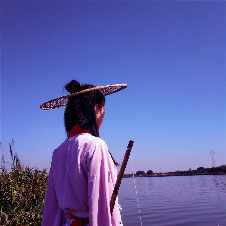 新品面纱古风斗笠帽古风女薄纱遮脸古代头纱汉服古装面纱女侠客舞蹈