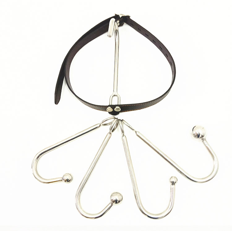 肛勾肛门钩后庭肛钩sm连体女用男用不锈钢肛勾项圈肛门情趣菊花b款