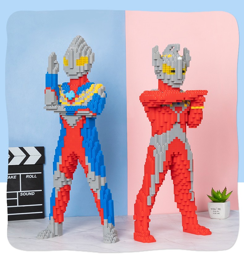积木拼装卡通玩具颗粒积木摆件立体儿童男孩玩具 迪迦奥特曼【图片