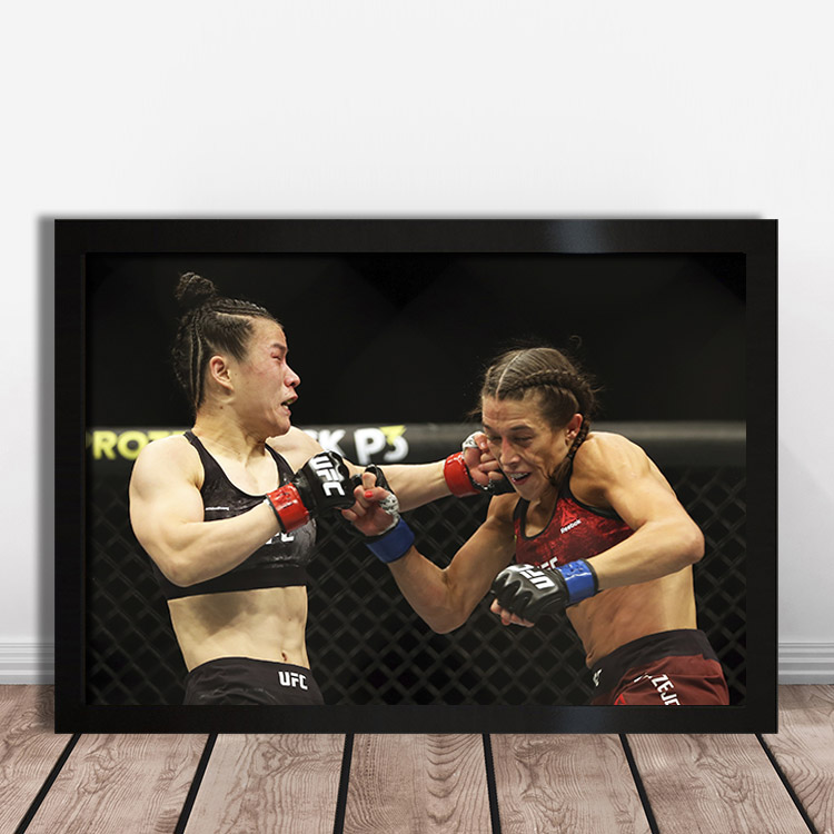 格斗海报装饰挂画 ufc张伟丽海报mma综合女子格斗肌肉拳击写真周边