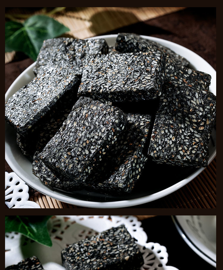 悠麦达黑芝麻片芝麻糖黑芝麻酥糖儿童零食糕点心孕妇补钙黑芝麻饼南方