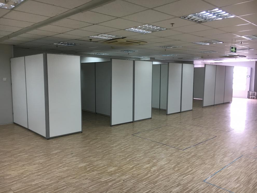 屏风帘移动屏风简易屏风办公室隔断屏风活动玻璃车间隔断墙牙科屏风