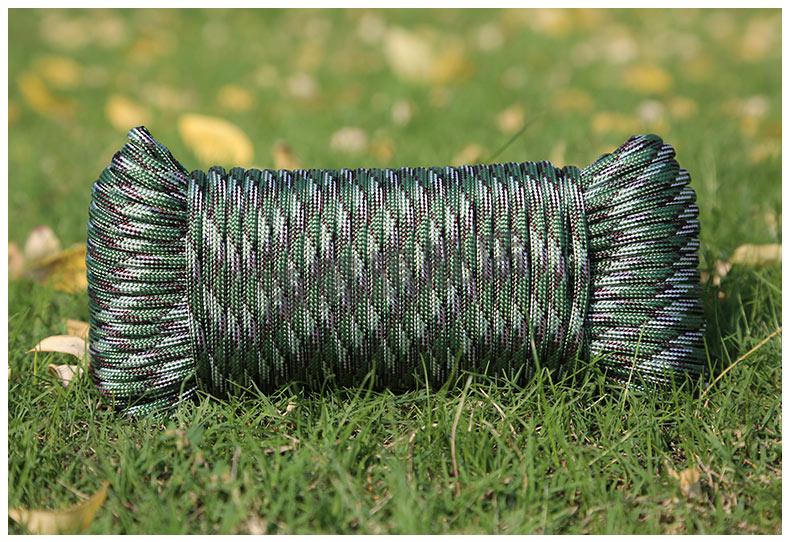 伞兵绳 9芯伞绳线户外绳子伞兵绳4mm编织降落伞绳帐篷拉绳风绳求生安