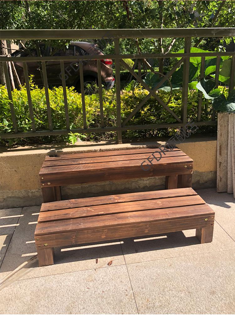 室外台阶踏板家用阳台移动防腐木踏步实木脚踏凳木质增高木制踏板室外