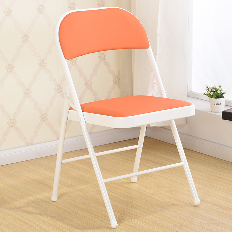 折叠椅办公培训椅家用椅会议会展椅活动椅棋牌便携椅 蓝色骆驼(木板底