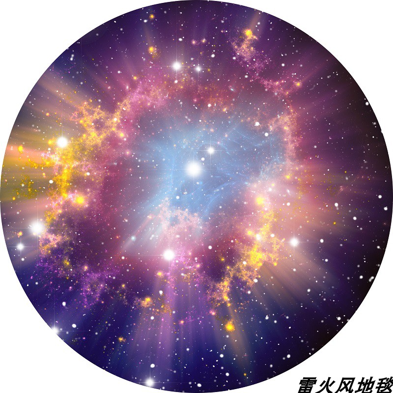 星空3d地毯卧室床边客厅茶几电竞椅阳台架子鼓防滑可定制冰海蓝21号