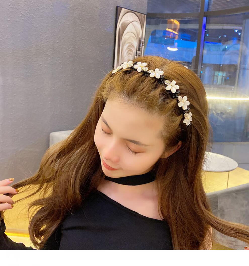 元捷甜美碎发发箍女2021新款头箍懒人编发夹神器韩国网红头饰刘海发卡