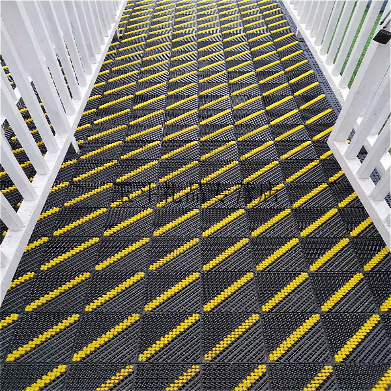 防滑门口进门塑料蹭土酒店商用户外入户门前地毯灰块红三刷75120cm