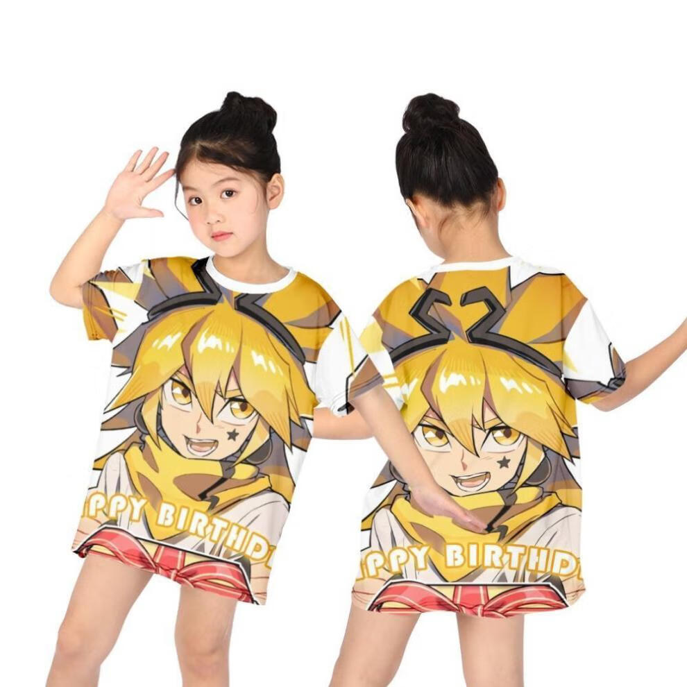 凯罗盾凹凸世界衣服儿童 动漫卡通睡衣男女童装t恤安迷修格瑞雷狮夏季
