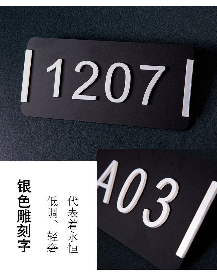 出租房门牌号码门牌定制号码牌家用自粘亚克力公寓房号标识牌酒店宾馆