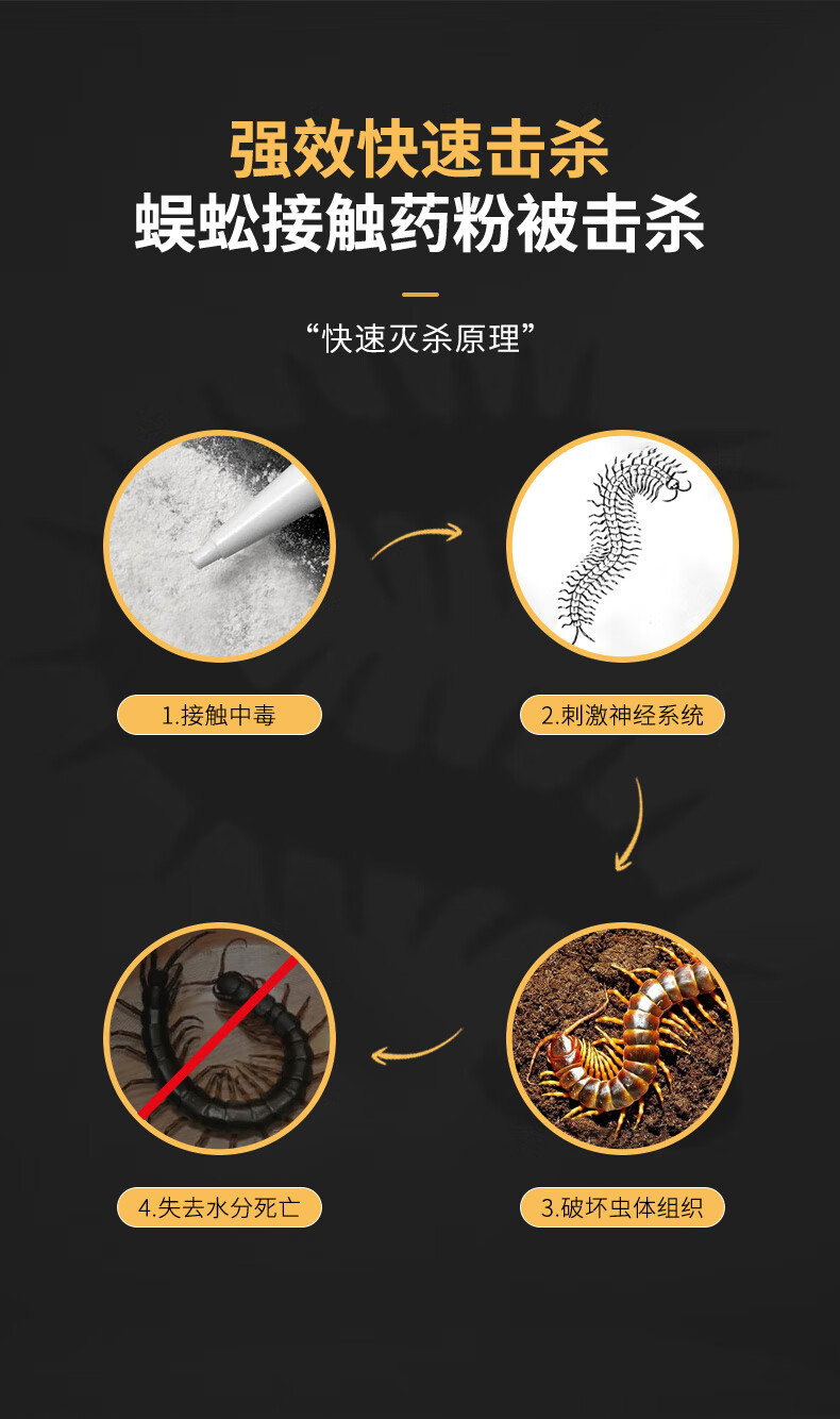 2022新品杀蜈公药卧室吉越蜈蚣杀虫粉蚣驱除克星防蜈蚣药杀蜈蚣家用