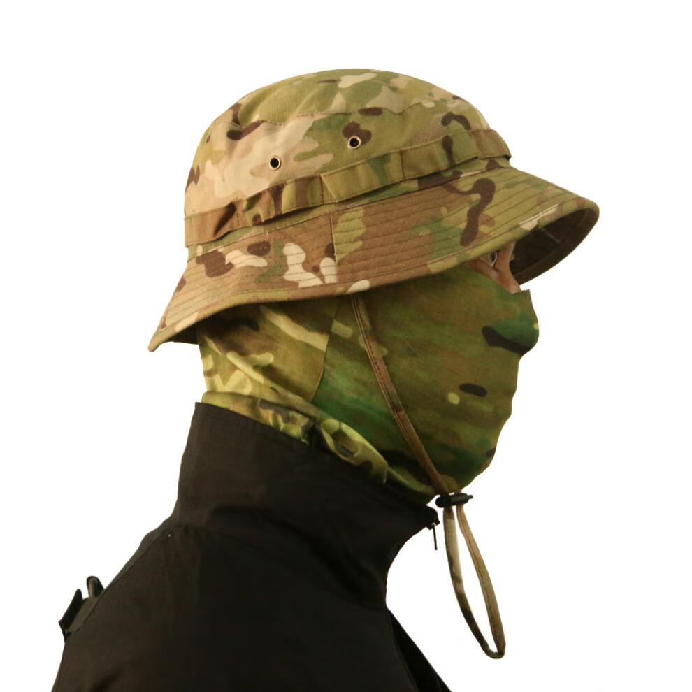 户外战术休闲短檐奔尼帽 男女户外圆边遮阳窄檐渔夫太阳帽 战术帽 mc