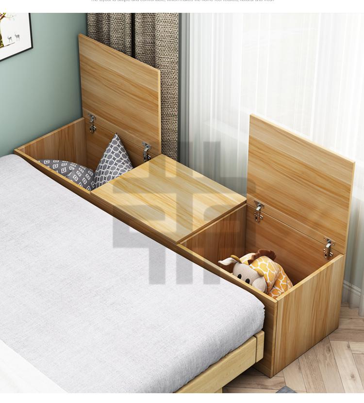 邦兴晖实木炕柜实木飘窗储物柜卧室阳台矮柜子翻盖门长条榻榻可坐地柜