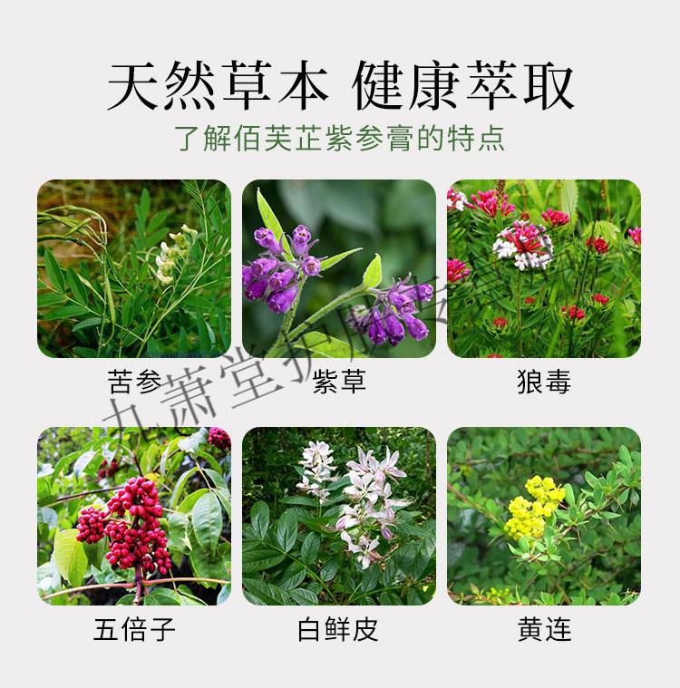 官方佰芙芷紫参膏百芙芷止紫参膏佰肤芙夫芷紫参膏鸡皮肤干燥痒一盒装