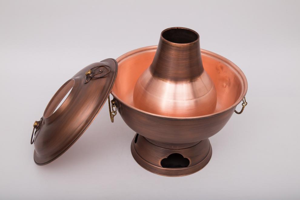 铜火锅仿古家用纯铜火锅纯紫铜加厚老北京木炭铜火锅传统老式东来顺