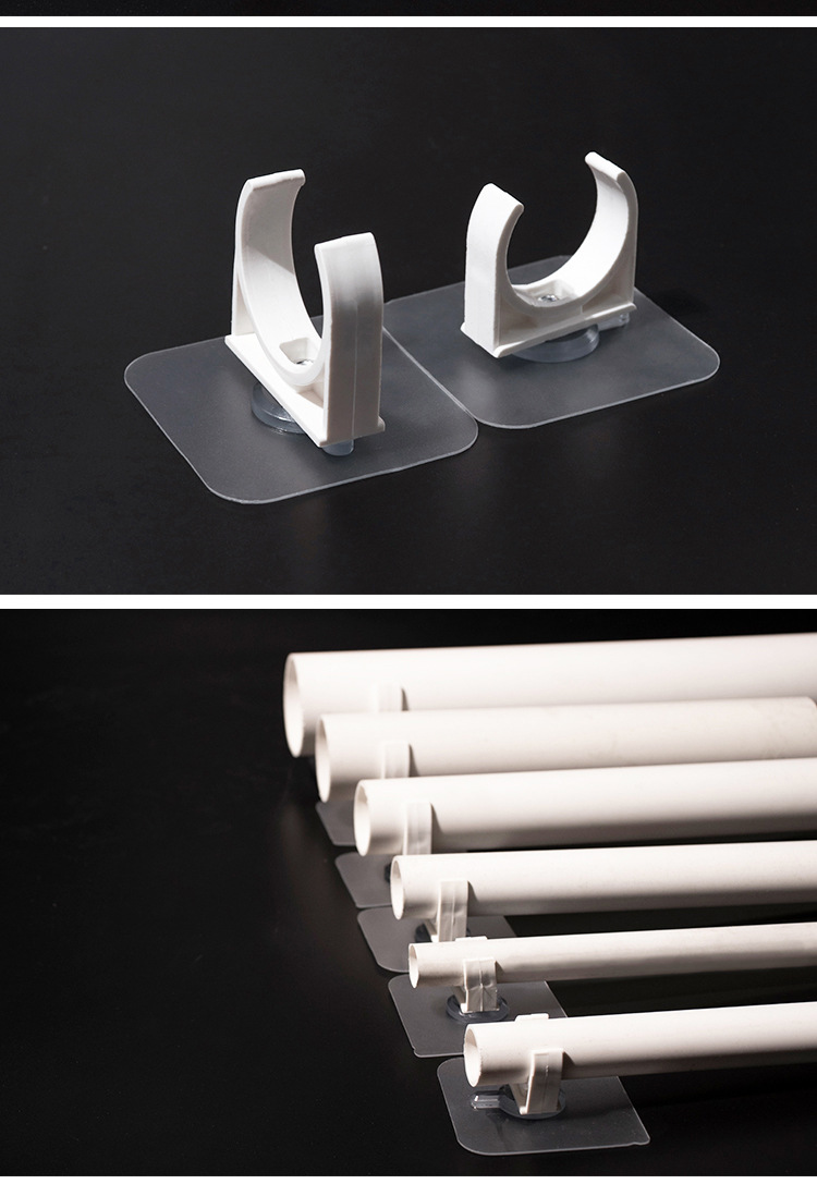 免钉水管线束u型卡扣贴可粘贴卡槽管卡固定神器20线管六分管卡子 20白