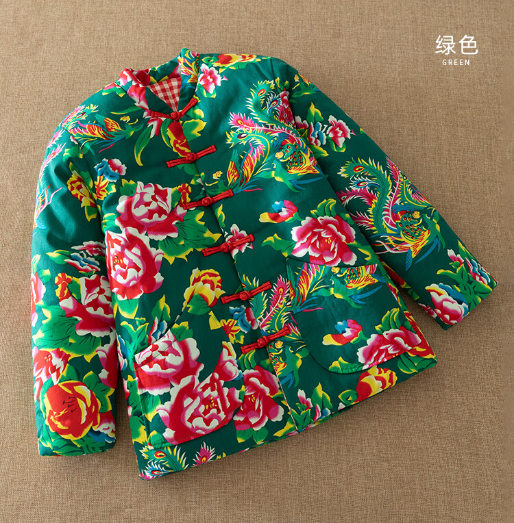 东北大棉袄女士大花布棉袄女加厚保暖短款花棉服外穿加厚棉衣粉色m码