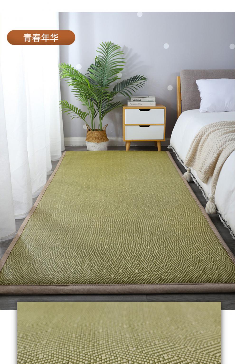 日式床边藤席地垫加厚榻榻米炕垫午睡地铺垫子可折叠儿童爬行青春年华