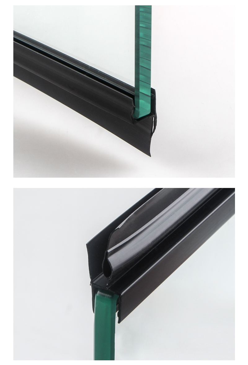 挡水条浴室门卫生间底部水条加厚pvc配件常规h型8mm下挡水条透明70cm