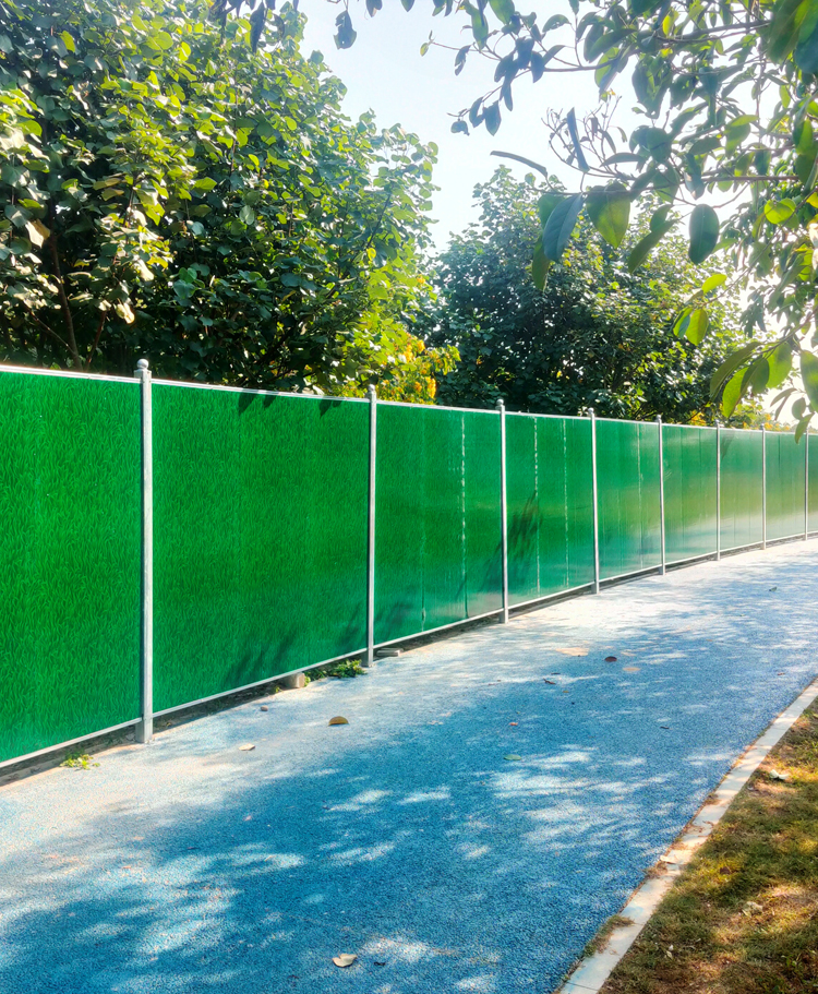 新款小草绿泡沫围挡绿化带隔离移动式围墙工地围挡施工挡板 绿色 带