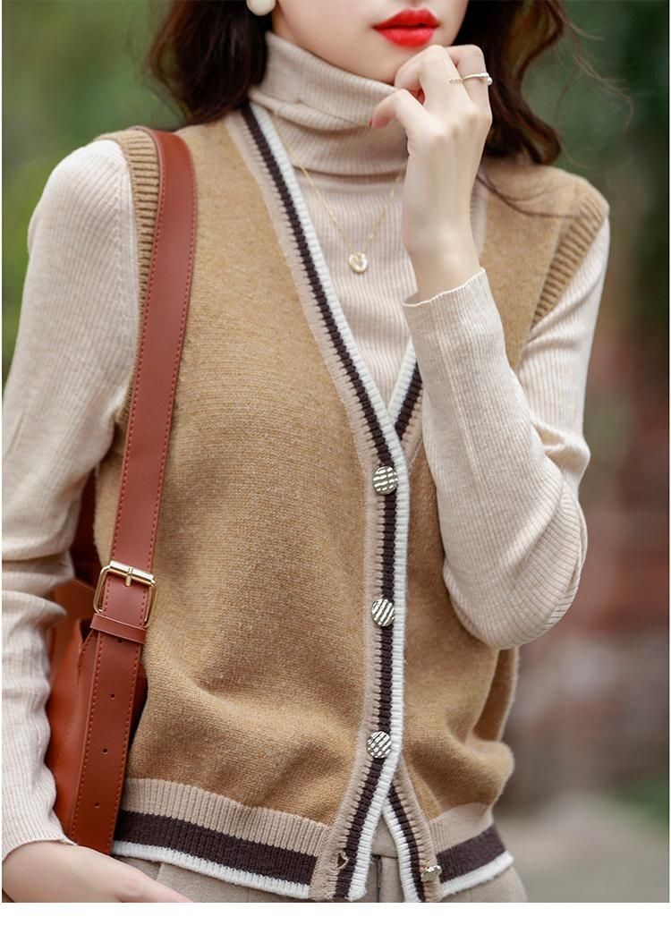 文文女装拼购店商品编号:10037235900031商品名称:【秋季毛衣针织马甲