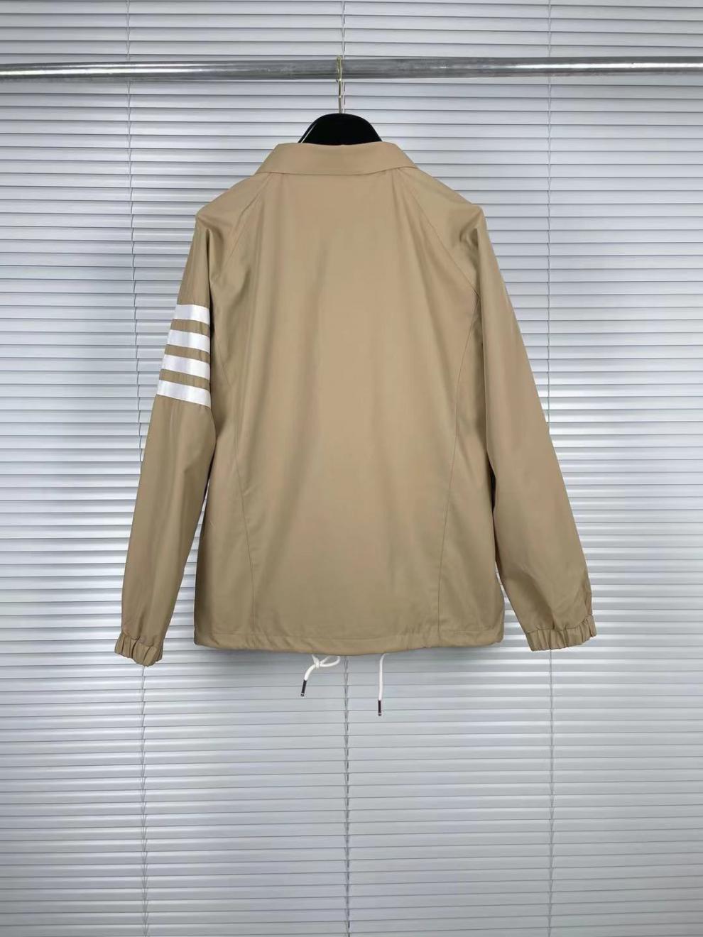 尤兰亚2021年新款经典tb四道杠男士拉链夹克外套防水翻领百搭黑色xl