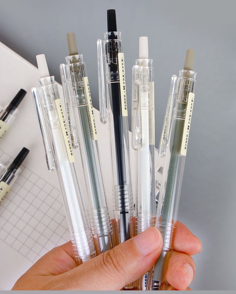 晨光本味按动中性笔学生考试专用顺滑0.