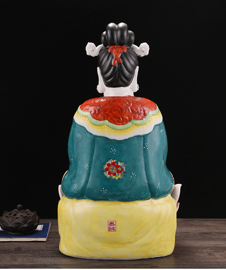 陶瓷无生老母无极老母神像供奉摆件梨山老母骊山斗姥救世主神像 无生