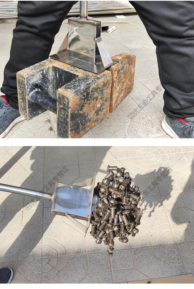 强磁拾铁器铝膜吸铁器吸铁铁屑除铁器吸铁石强力磁铁铝模工具8公分款