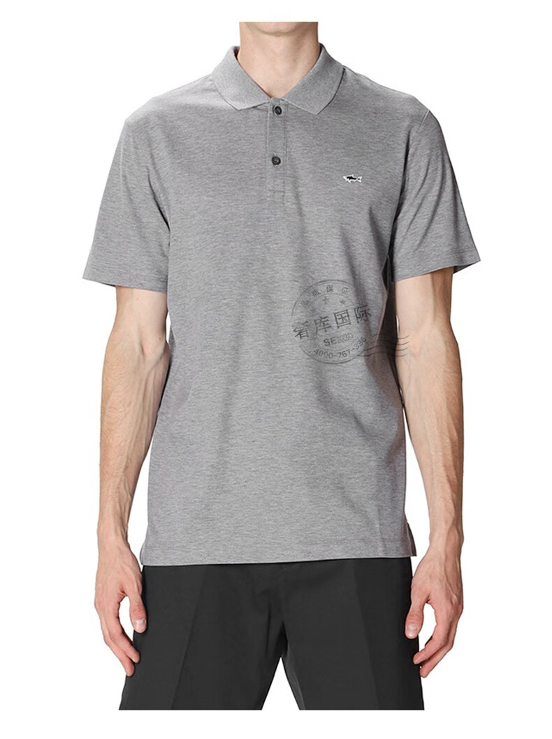 paulshark保罗鲨鱼t恤男士logo图案翻领短袖polo衫红色c0p1013577xl