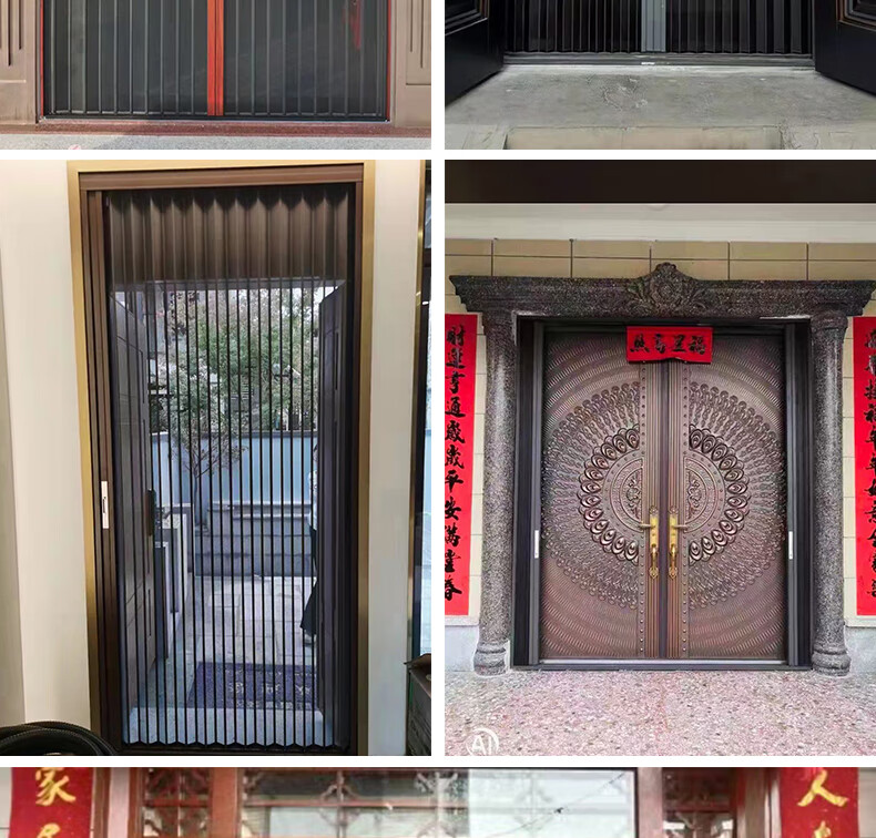阳台推拉门金钢纱门金刚网纱窗门家用铝合金隐形纱门伸缩推拉式防盗门
