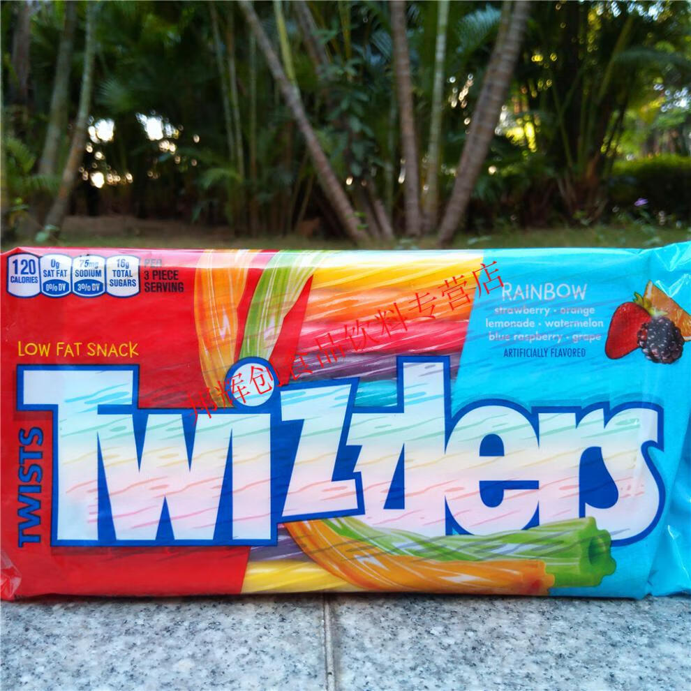 美国多滋乐扭扭糖难吃怪味吸管糖美剧零食twizzlerstwists396g西瓜味