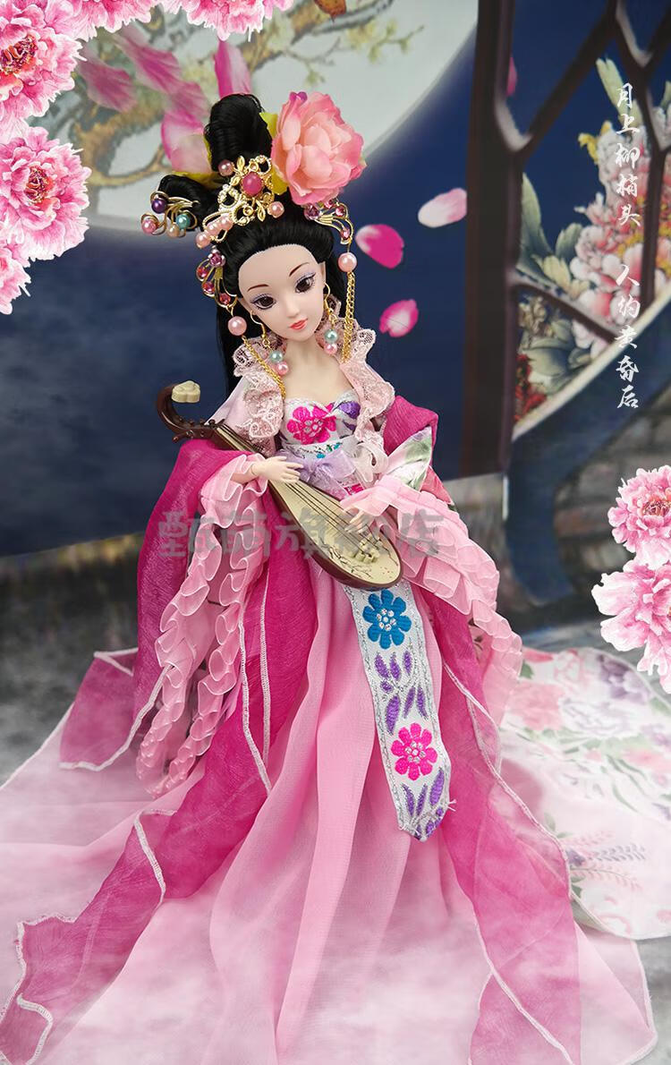 芭比娃娃的汉服30厘米古装娃娃换装人偶公主仙女皇后宫廷贵妃大拖尾