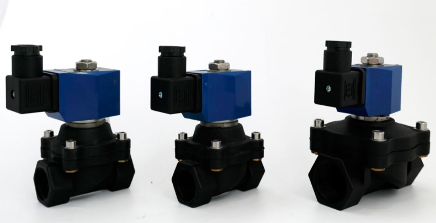 工程塑料pa66尼龙开关电磁阀常闭水气油尿素12寸4分24vdc