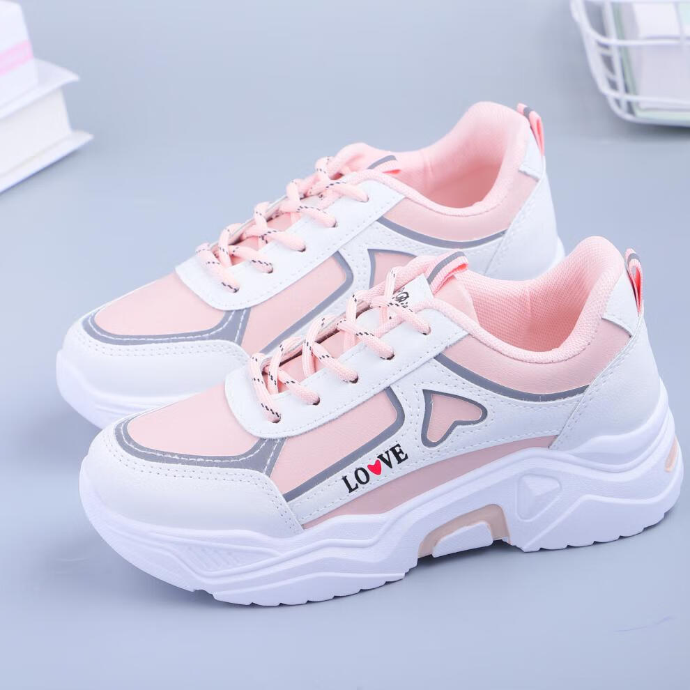 高档品质春鞋子透气单鞋中学生百搭板鞋女生防滑运动平底女童跑步老爹