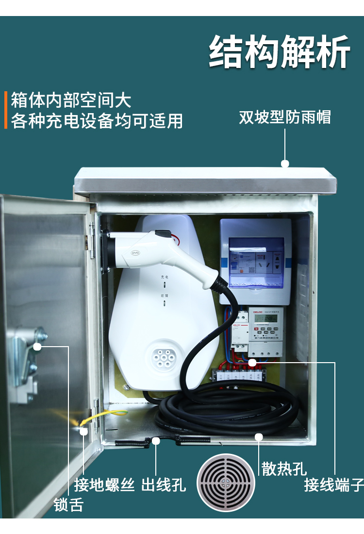 小米mi生态米家通用比亚迪充电桩保护箱唐秦宋不锈钢新能源电动汽车防