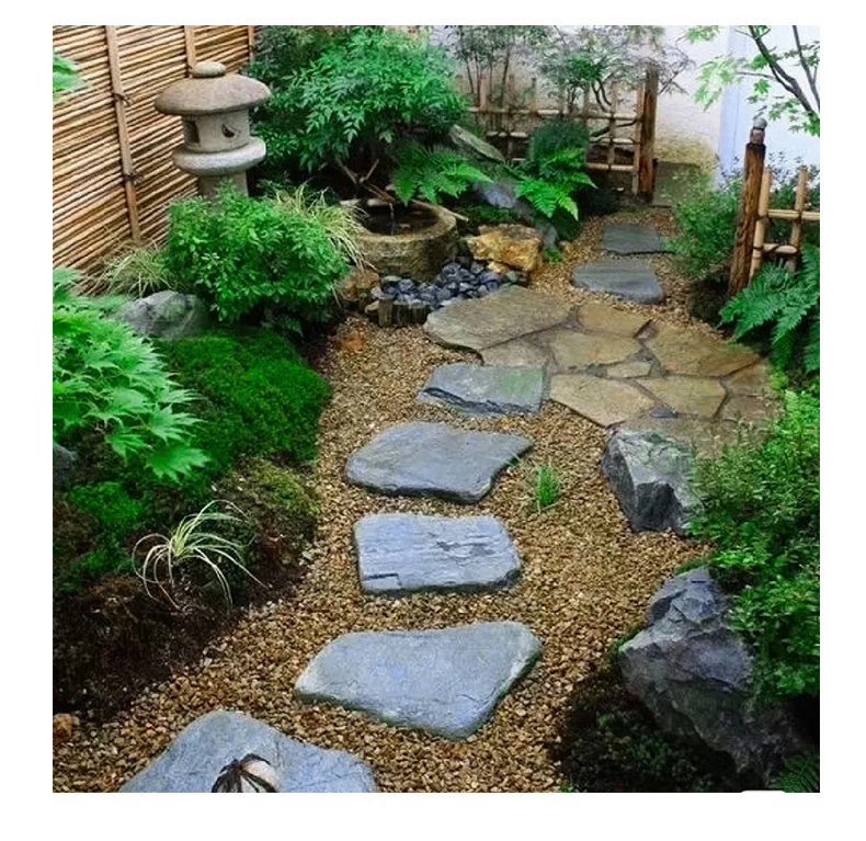 园林造景洗米石水洗石子枯山水造景砾石碎石铺路水磨石彩石胶粘石头透