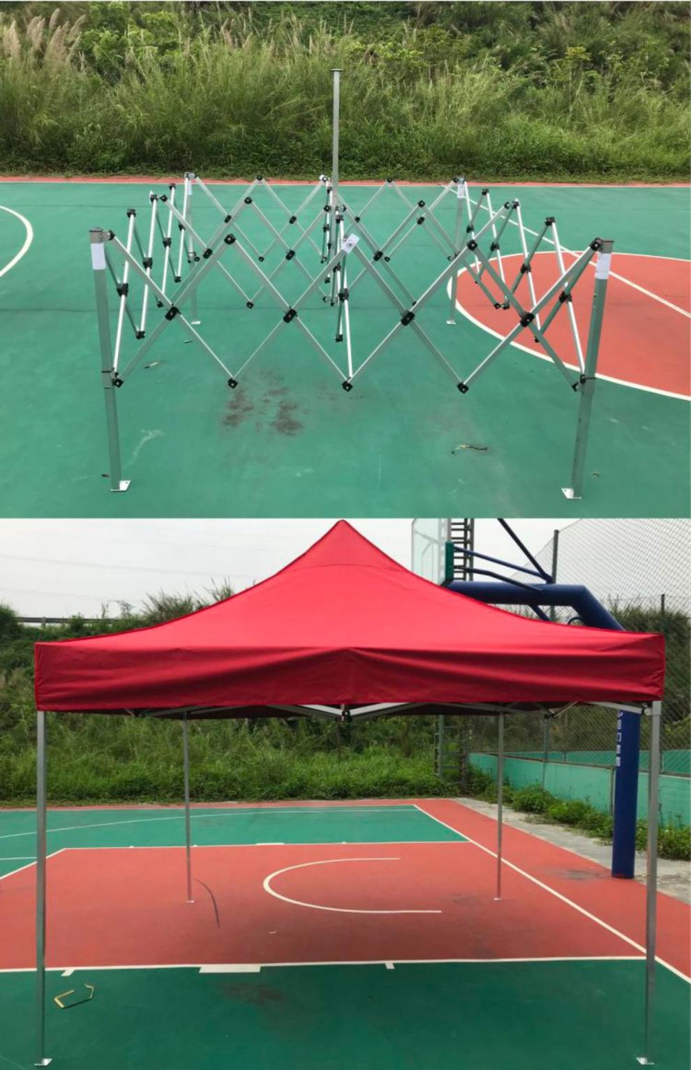 四脚伞帐篷户外遮阳棚铝合金不锈钢四脚四角折叠伸缩车载雨棚摆摊大伞