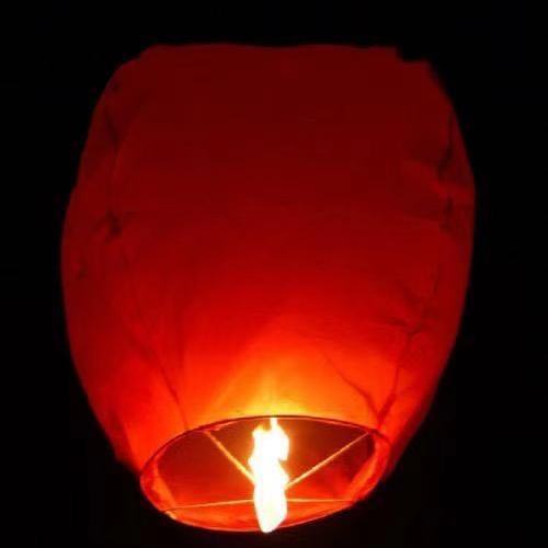 孔明灯有图许愿灯安全型新款阻燃创意爱情祈福天灯xddedg椭圆有图红色