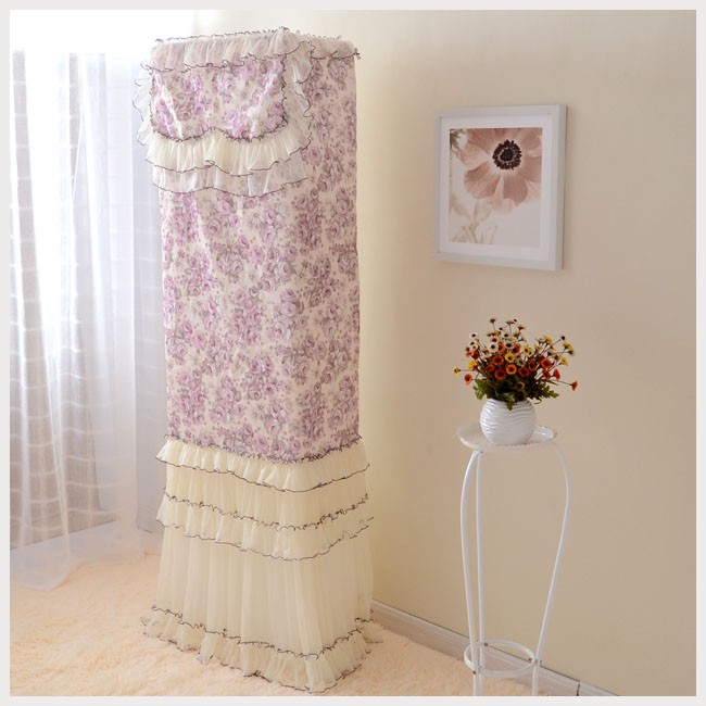 罩空调罩子圆柱空调罩子防尘罩柜机空调套柜式立式3p蕾丝布艺开机不