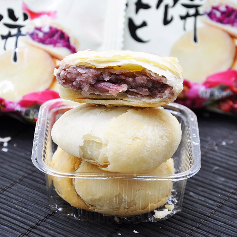 山东菏泽特产牡丹糕玫瑰鲜花饼牡丹小饼酥皮传统糕点礼盒 牡丹糕240克