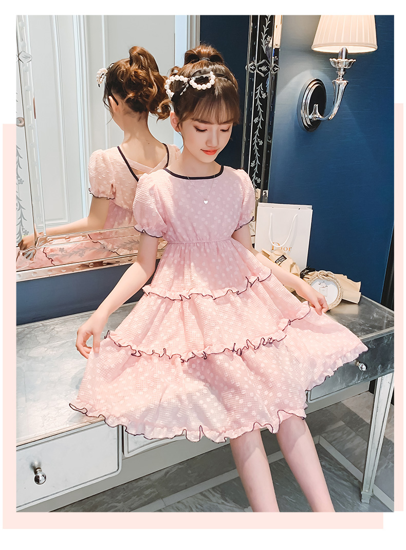 夏装2021新款洋气中大童儿童女孩夏季公主裙子十岁白色110cm110cm